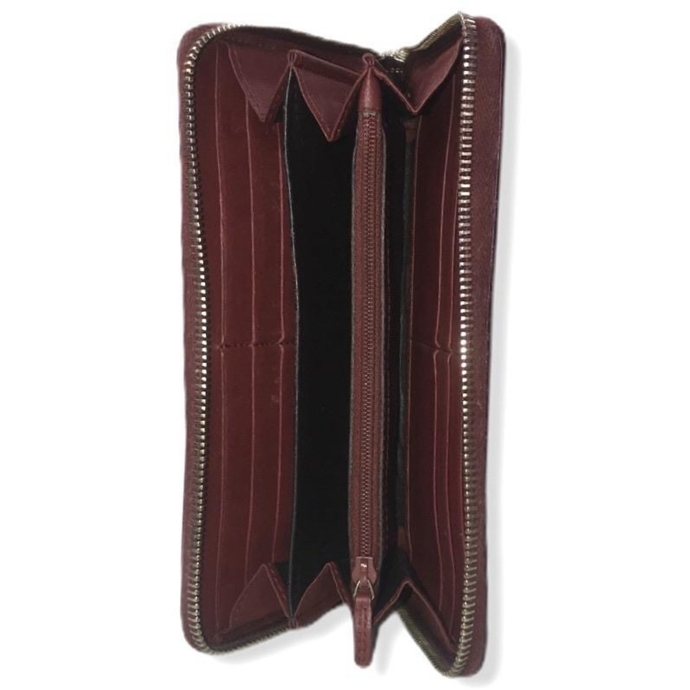 🚫🚫SOLD🚫🚫Custom Gucci Embossed Burgundy Leather Zip Around Wallet on Chain - Picture 5 of 16